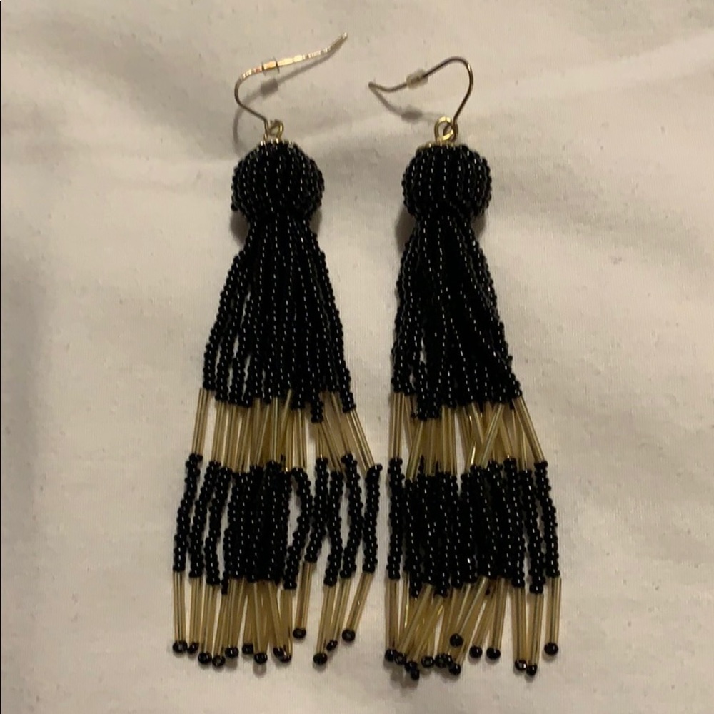 Black dangling earrings